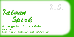 kalman spirk business card